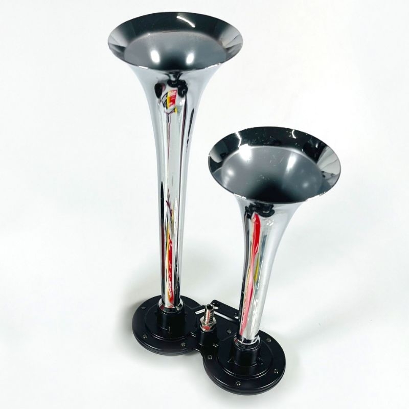 Daz Paket Komplit Klakson Trompet 2 Corong Ala Hino RK 12V & 24V Tanpa Tabung Angin