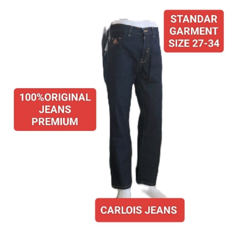 CARLOIS jeans celana standar pria garment