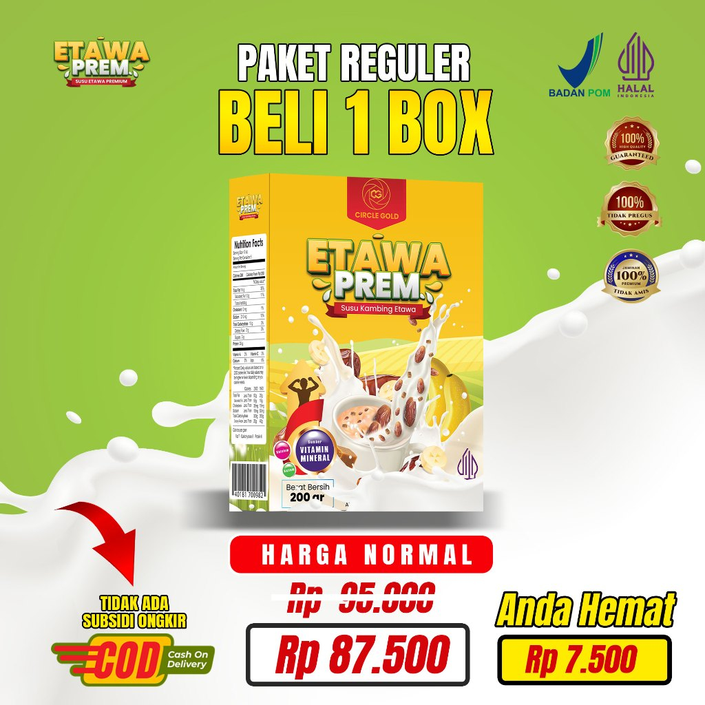 

Susu Kambing Etawaprem Paket Reguler