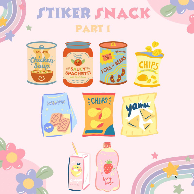 

STARLY - SNACK 1 STIKER MAKANAN DAN MINUMAN STIKER MINUMAN STIKER HELM STIKER SNACK