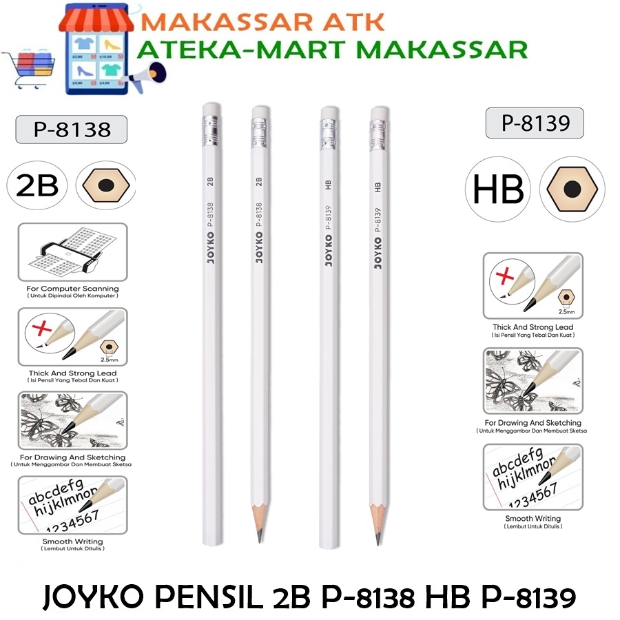 

[1PCS] JOYKO PENSIL 2B P-8138 HB P-8139
