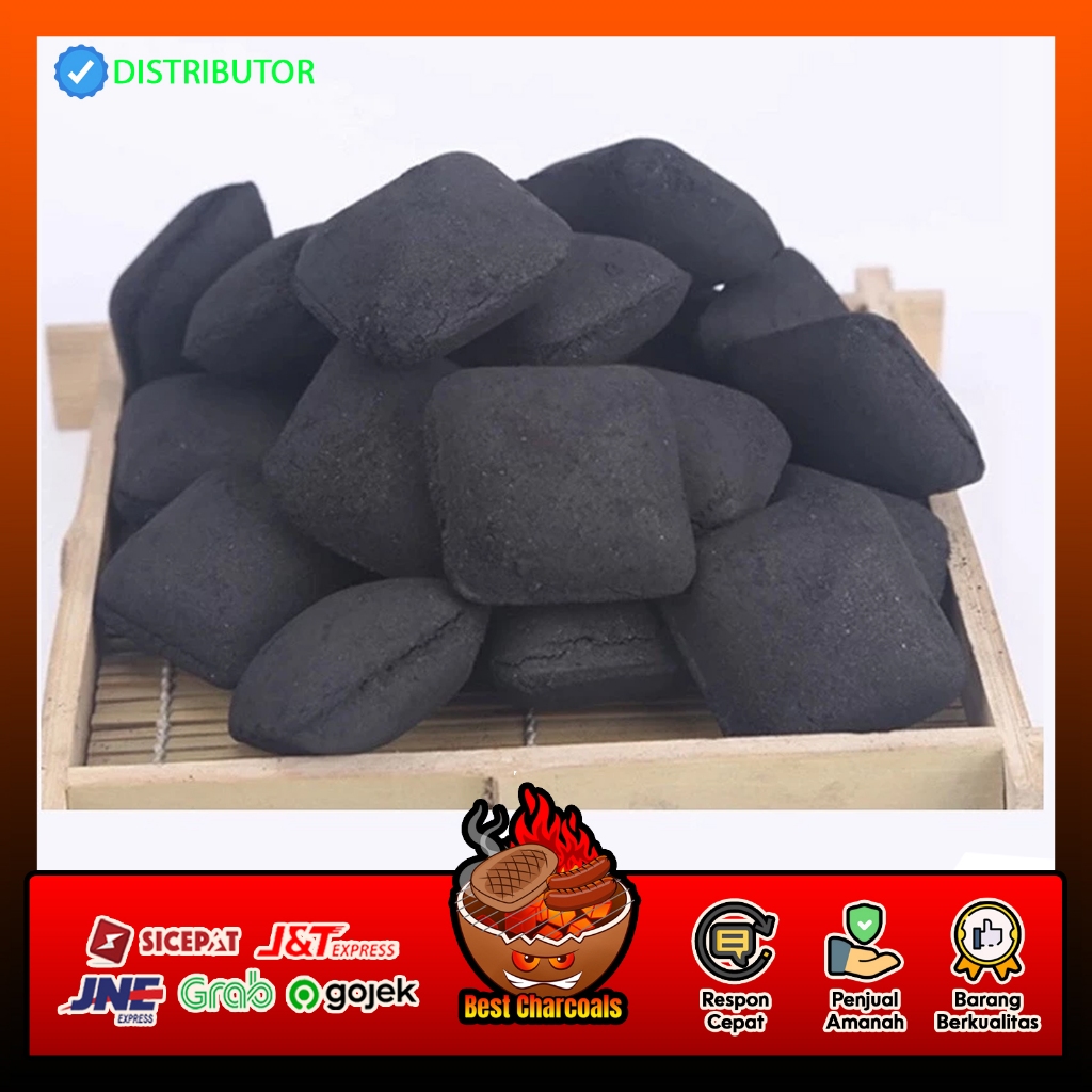 Arang Briket Brongkol Bulat Batubara Batok Kelapa BBQ Barbekyu