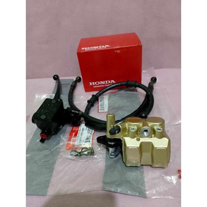 MASTER REM SET KALIPER DEPAN SELANG REM DEPAN SET 3 AITEM HONDA SUPRA X LAMA SUPRA LAMA PNP SUPRA X 