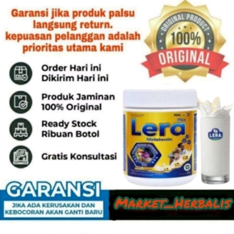 

Lera Plus Melatonin Asli Susu Atasi Susah Tidur / Insomnia Original Herbal