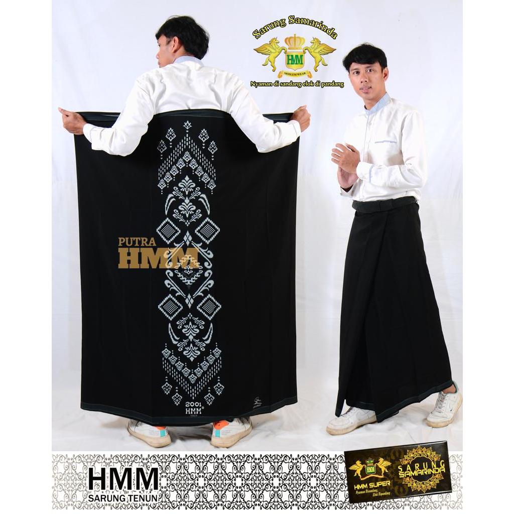 Sarung HMM Polos Hitam Sarung HMM Hitam Polos Sarung Santri HMM Sarung Halus HMM Sarung Sholat COD