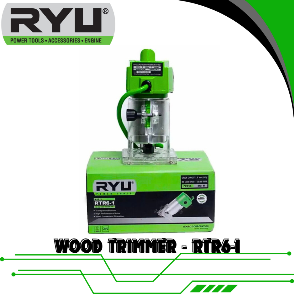 RYU Mesin Router Trimmer Profil Kayu Wood RTR 6 - 1 Ryu Mesin Router Trimmer Profil Kayu RTR 6 -1 / 