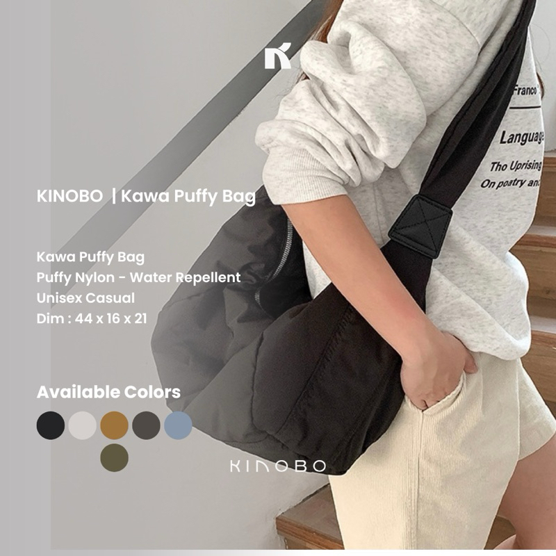KINOBO | Kawa Puffy Sling Bag - Tas Selempang Wanita Pria Unisex