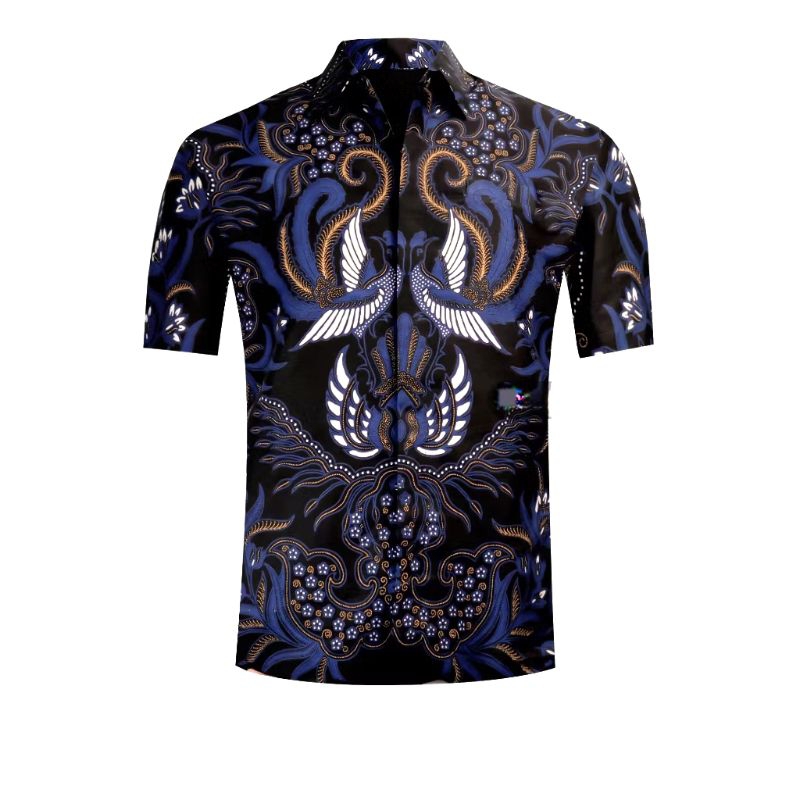 Batik Pria Lengan PENDEK Lapis Furing Reguler Fit Keris Modern Premium Baju Atasan Batik Cowok Origi