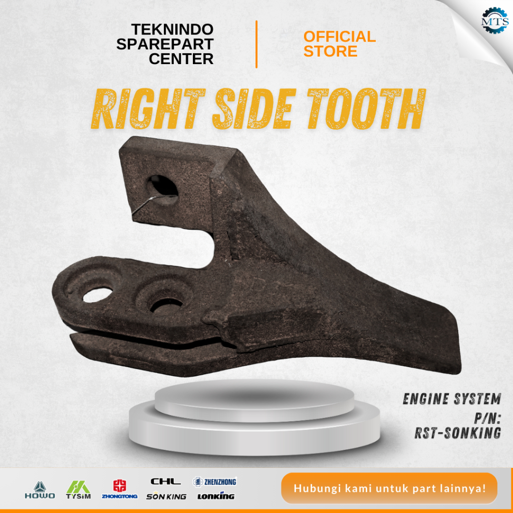 RIGHT SIDE TOOTH SK80 / 100 / SK80-B01 | RST-SONKING | Type Model: SONKING-SK100 | Spec: Parts of Bu