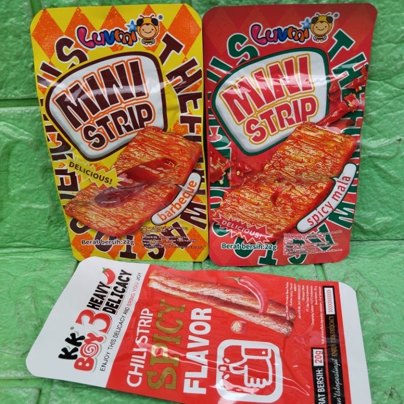 

1 sachet Cemilan Snack Latio Chili Strip Spicy Flavor