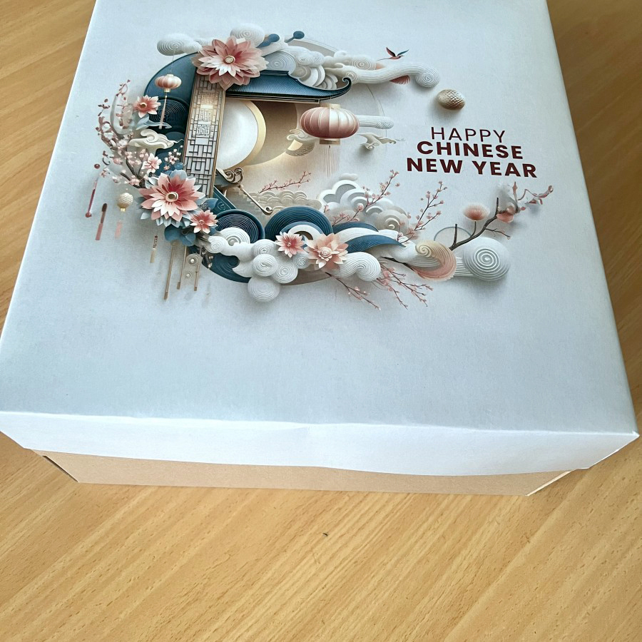 

Box cake imlek pagoda awan 22x22 25x25 30x30 kotak kue lapis dus hampers cny sincia tempat roti bolu