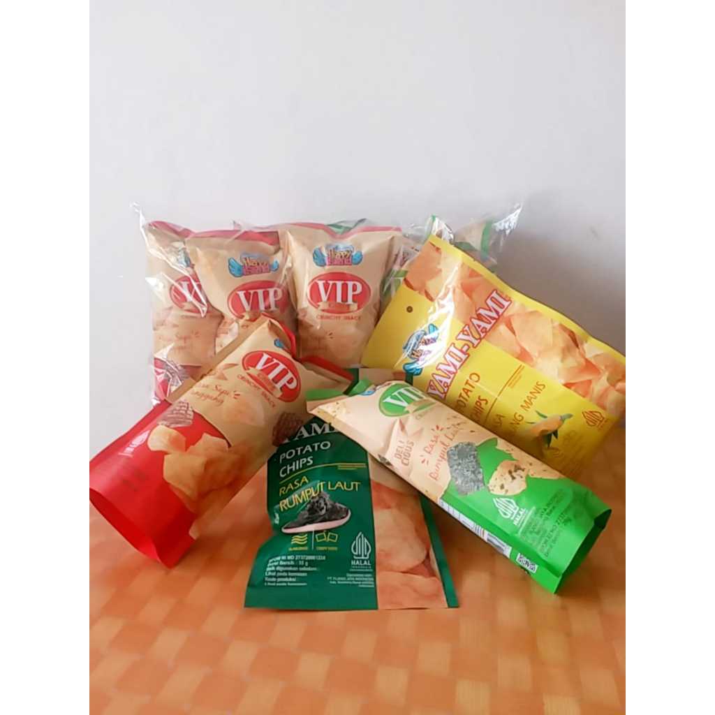 

PAKET SNACK HEMAT MIX 10 PCS ALL VARIAN 2 ITEM PRODUK SNACK VIP 28 gr-YAMMI 35gr TERLARIS