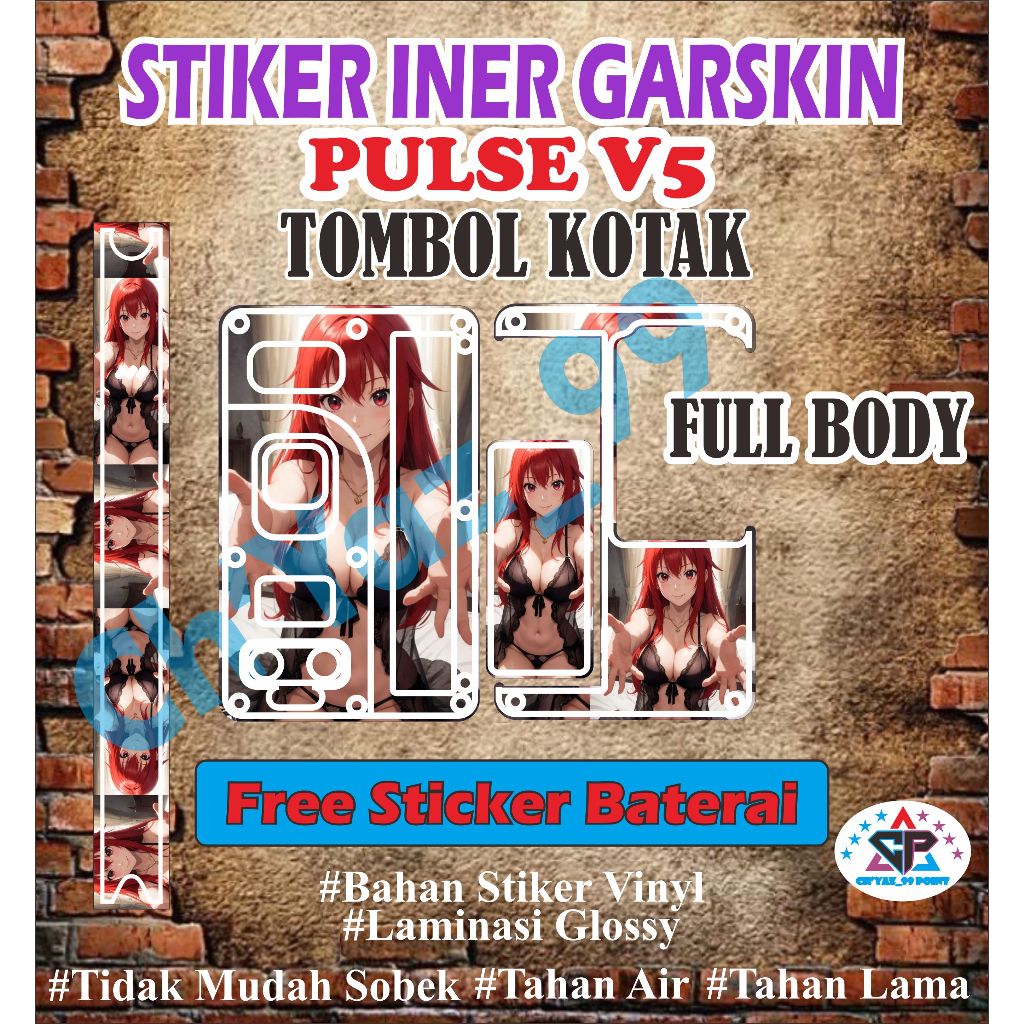 

STICKER VINYL GLOSSY PELINDUNG V5 KOTAK