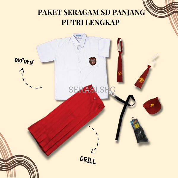 serasi Seragam Sekolah SD perempuan|seragam sd pendek rok panjang Perempuan Cewek|stelan seragam sd