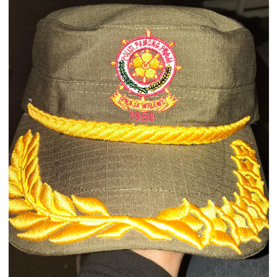 Topi Satpol PP bahan RipStop + logo full Bordir Timbul