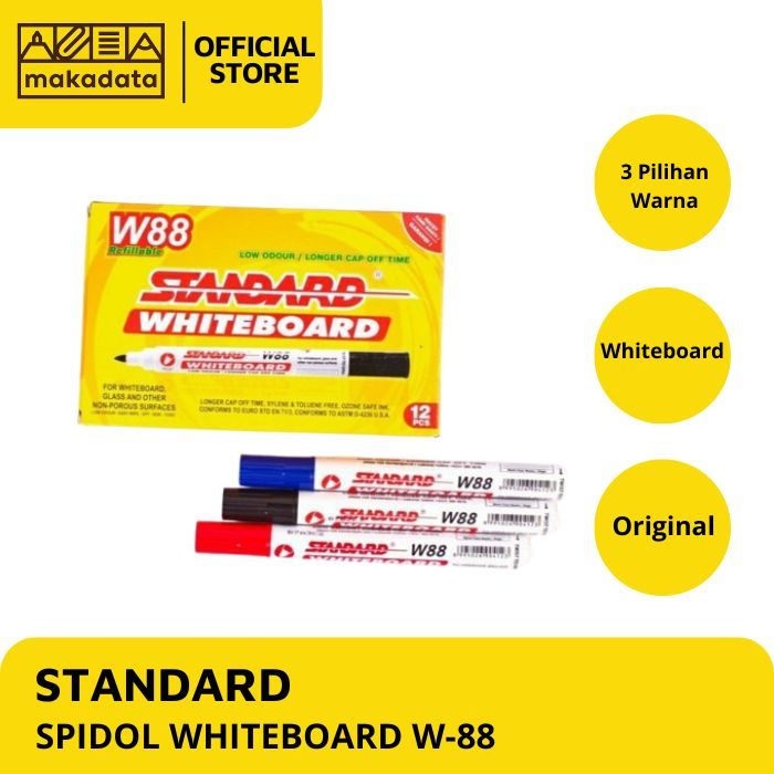 

SPIDOL PAPAN TULIS WHITEBOARD STANDARD W-88 (1 PCS) MURAH