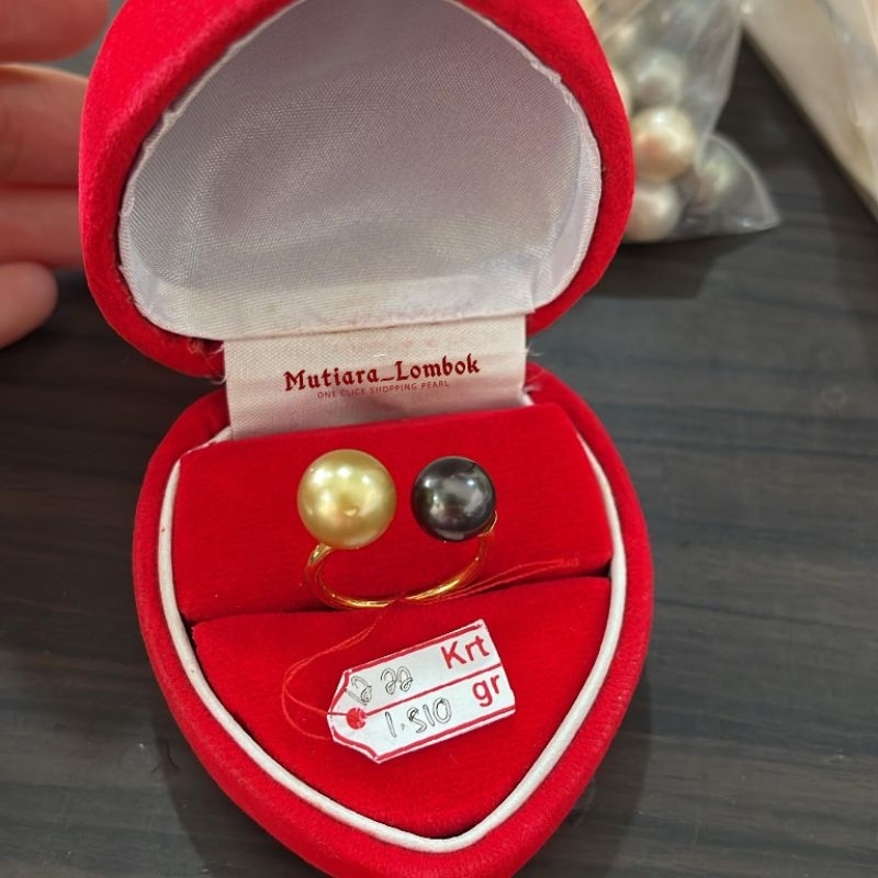 cincin emas mutiara laut