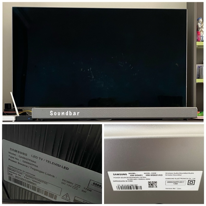 Preloved - TV Samsung QLED 55inch + soundbar