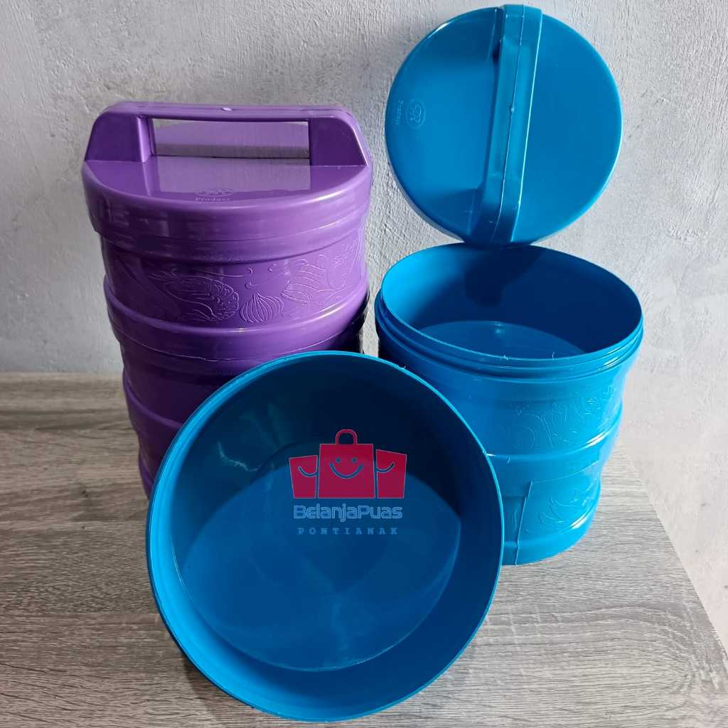 terbaru rantang susun3 ar /rantang putar /rantang / rantang plastik susun 3