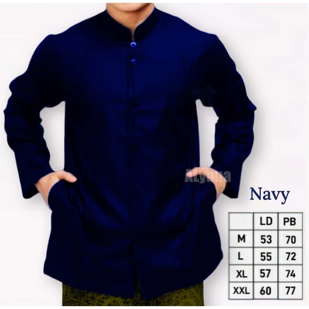 PREMIUM Koko Haibah Lengan Panjang Saku Samping Koko Hijau Botol Koko Habaib Putih Polos Murah Baju