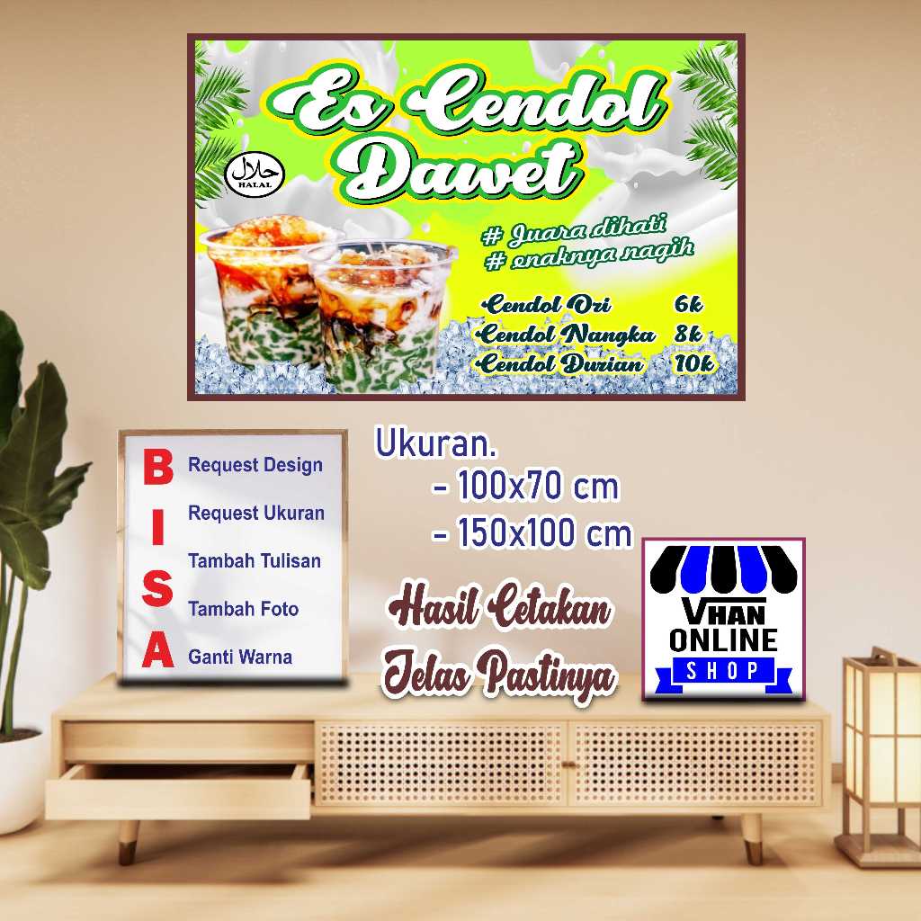 Cetak Spanduk Banner Es Cendol Dawet Model Desin Keren