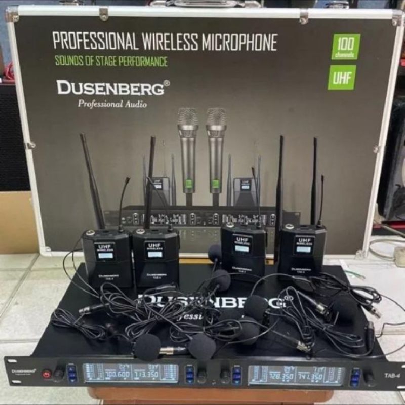microphone wireless Dusenberg Tab 4 4mic jepit headset