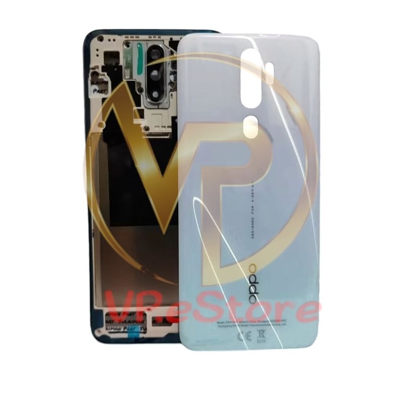 Kesing Housing Casing HP OPPO A5 2020 BackDoor Tutup Belakang + Bezel Bezzel Samping + Tombol