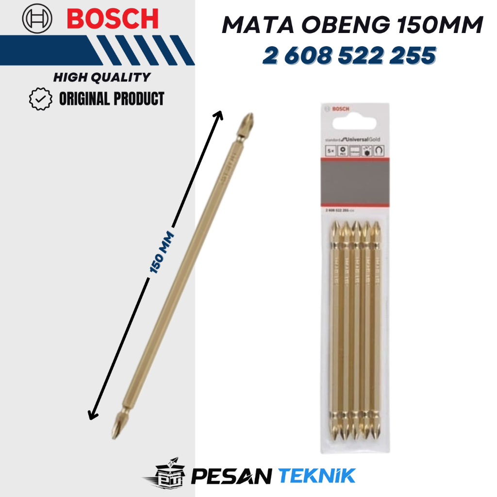 Mata Obeng Panjang Screwdriver Gold Ph2 150Mm Bosch 2608522255