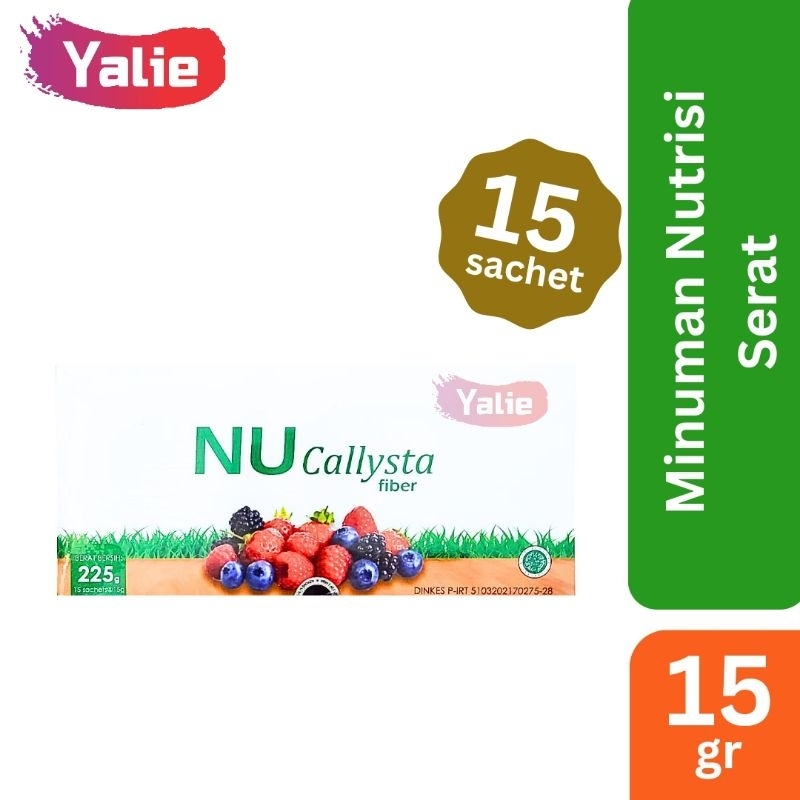 Nu Fibre/Nu Callysta Minuman Serat Nutrisi 5 Sachet/15 Sachet Antioksidan Gluthatione Collagen Pengg