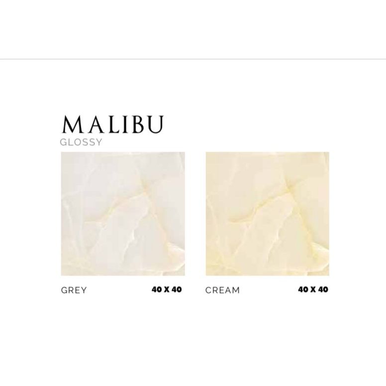 ASIA TILE FLOOR TILE MALIBU GLOSSY GREY & CREAM 40X40