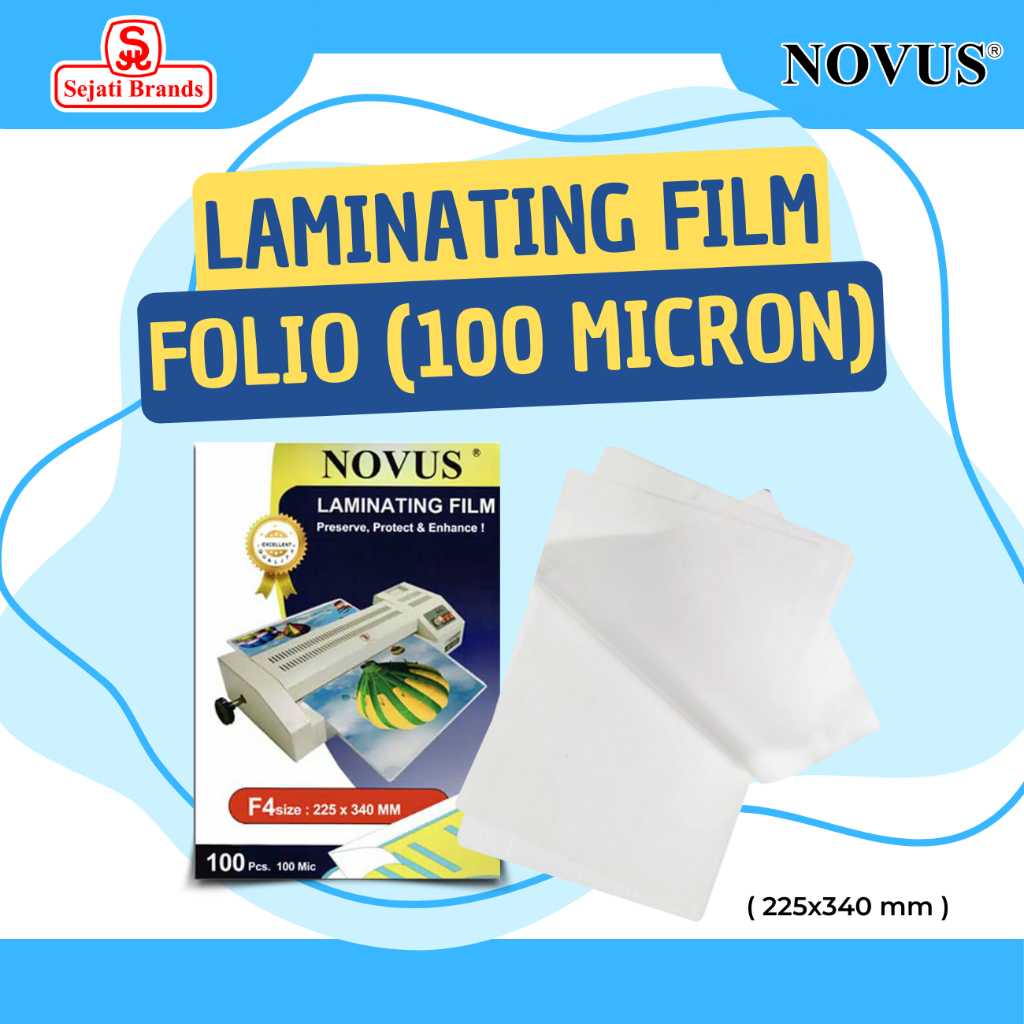 Novus Laminating Plastik Folio F4 100 Micron (225x340mm)
