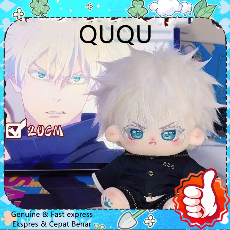 QUQU 20cm Jujutsu Kaisen Gojou Gojo Satoru Attribute Cotton Doll baju boneka 20cm Dress up doll