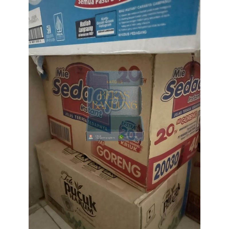 

Kardus bekas indomie 34x20x24