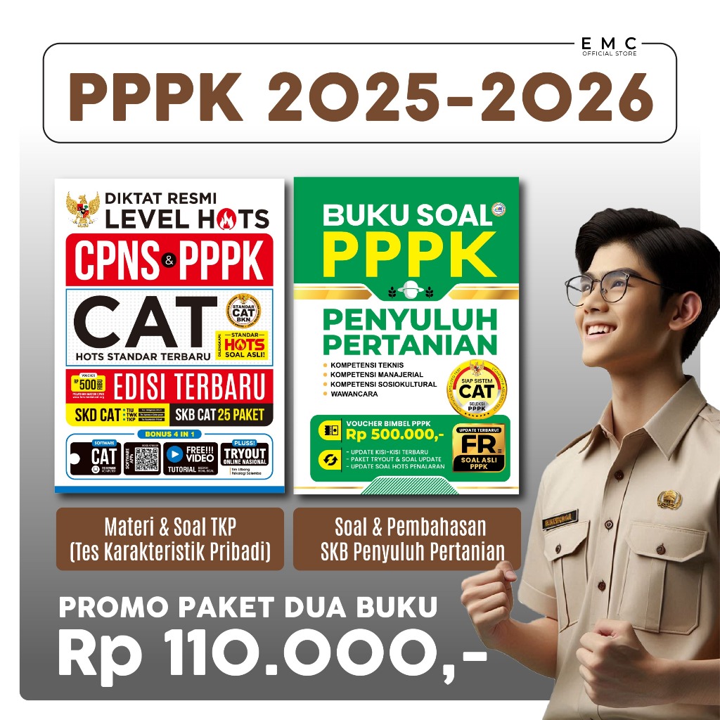 Buku PPPK Formasi Penyuluhan Pertanian 2025 - 2026 Update kisi - kisi Terbaru Buku Soal dan Pembahsa