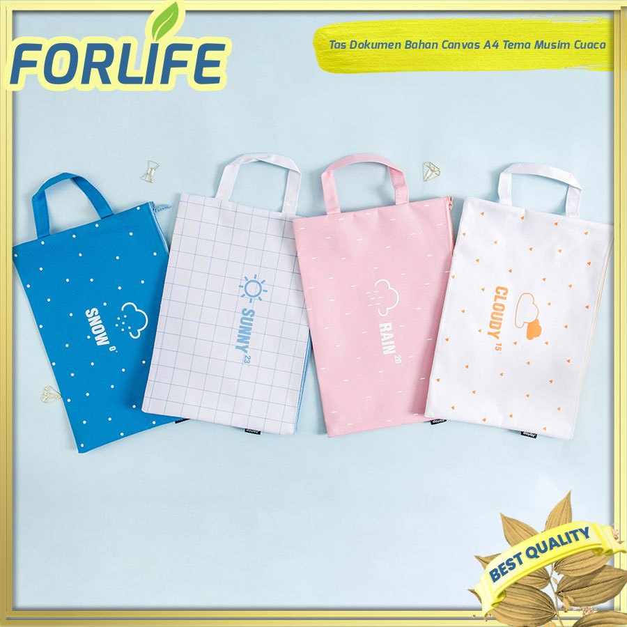 

Tas Kursus A4 Les Belajar Lucu Canvas Notebook Waterproof