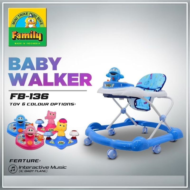[KID] Baby Walker FAMILY 136 / Babywalker FAMILY / ALAT BANTU BELAJAR JALAN ANAK FAMILY MUSIK LAMPU 
