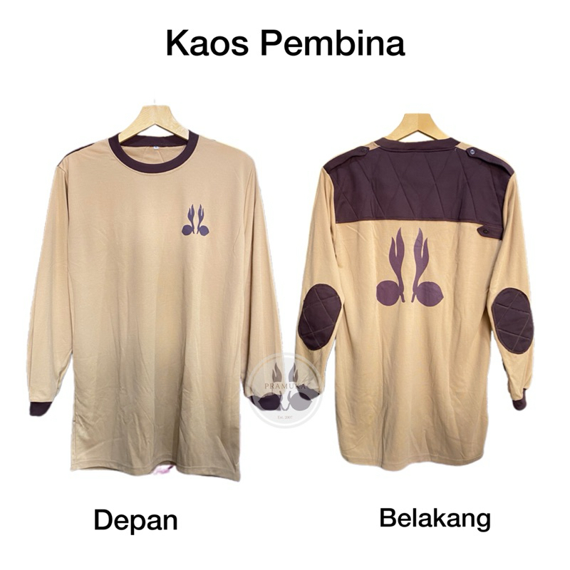Kaos Pembina Pramuka Doreng, Scout Doreng, Coklat Tunas, Merah Tunas