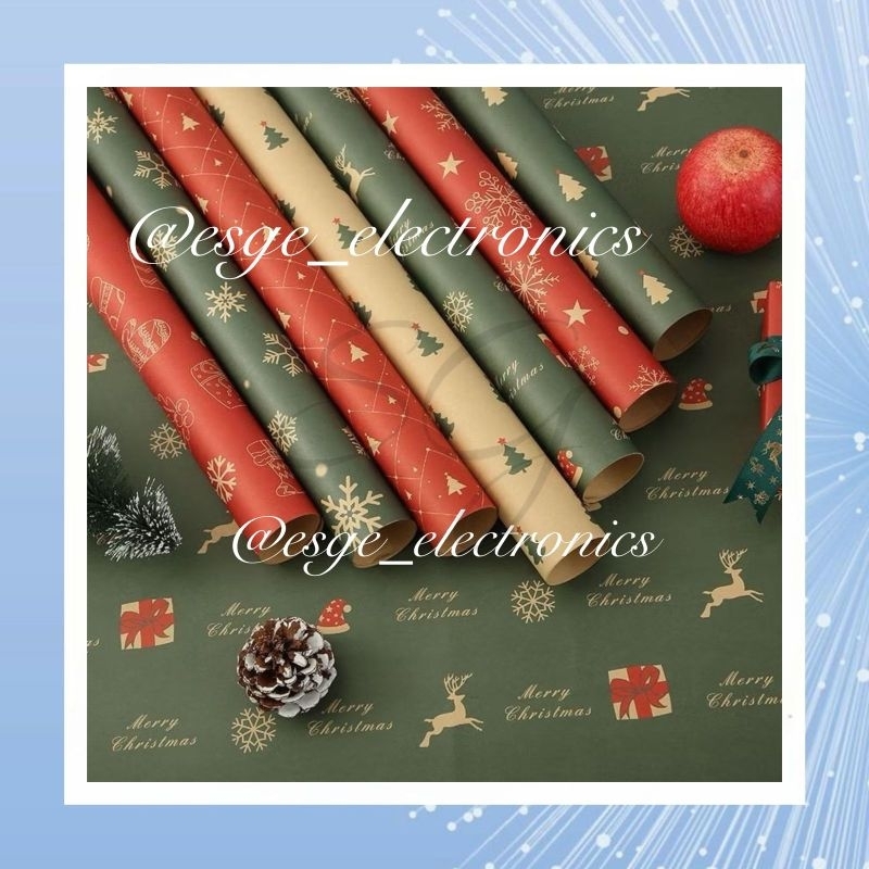 

Hampers Natal kertas kado packing tambahan CHRISTMAS