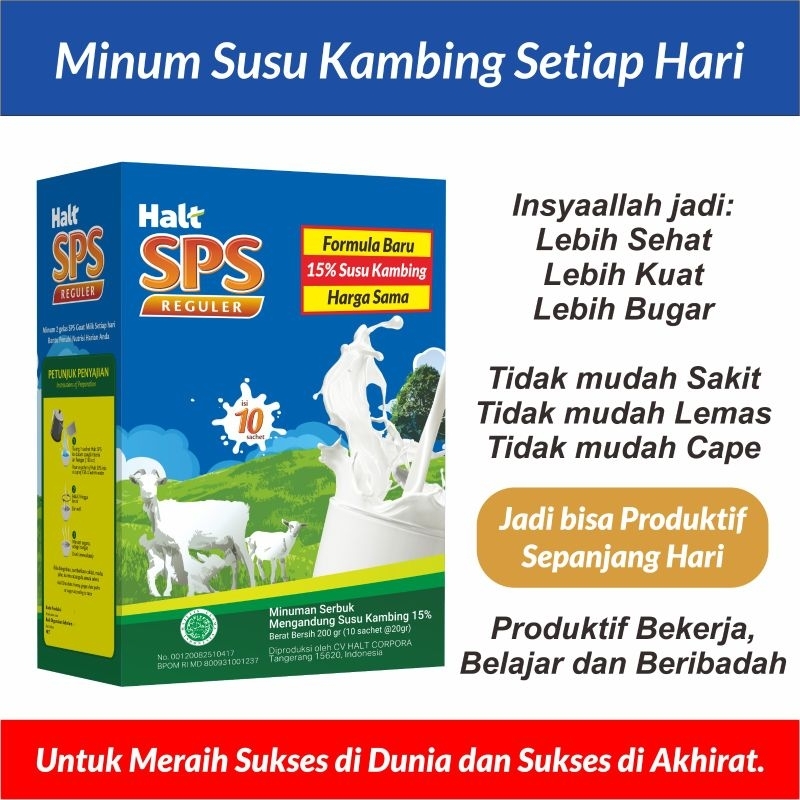 

Susu Kambing Bubuk 15% Halt SPS Reguler Box - Original asli jujur - susu kambing etawa nubian saanen