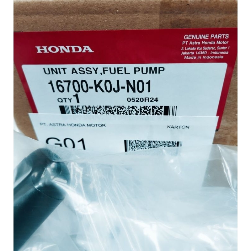 FUEL PUMP SET /POMPA BENSIN MOTOR HONDA BEAT/BEAT STREET/GENIO/VARIO 160 (ORIGINAL)