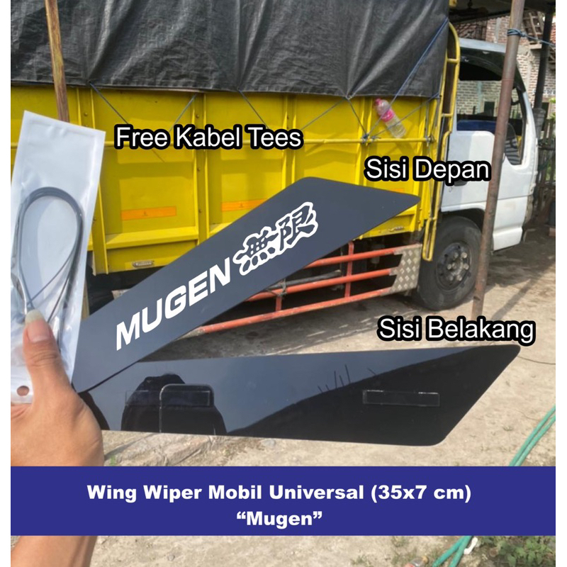 Winglet Wiper Mobil/L300 Akrilik Mugen/Wing Wiper Universal Mobil Akrilik Mugen/Mainan Akrilik Wiper