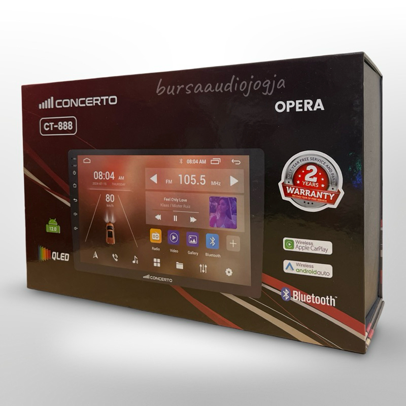 Head unit Android 9 Inch Concerto CT-888 Layar Qled Garansi 2 Tahun