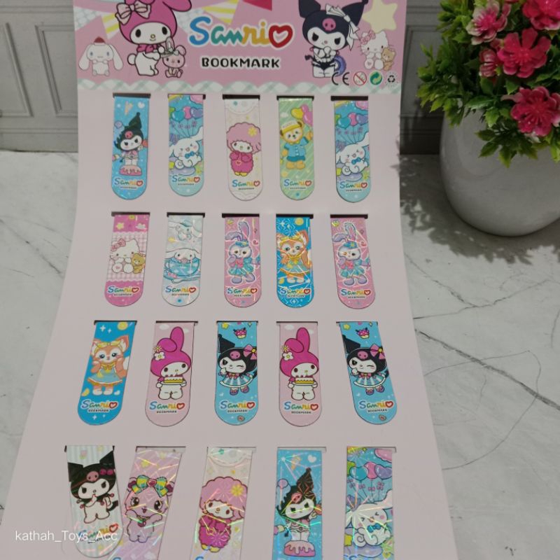 

20pcs pembatas buku magnet sanrio