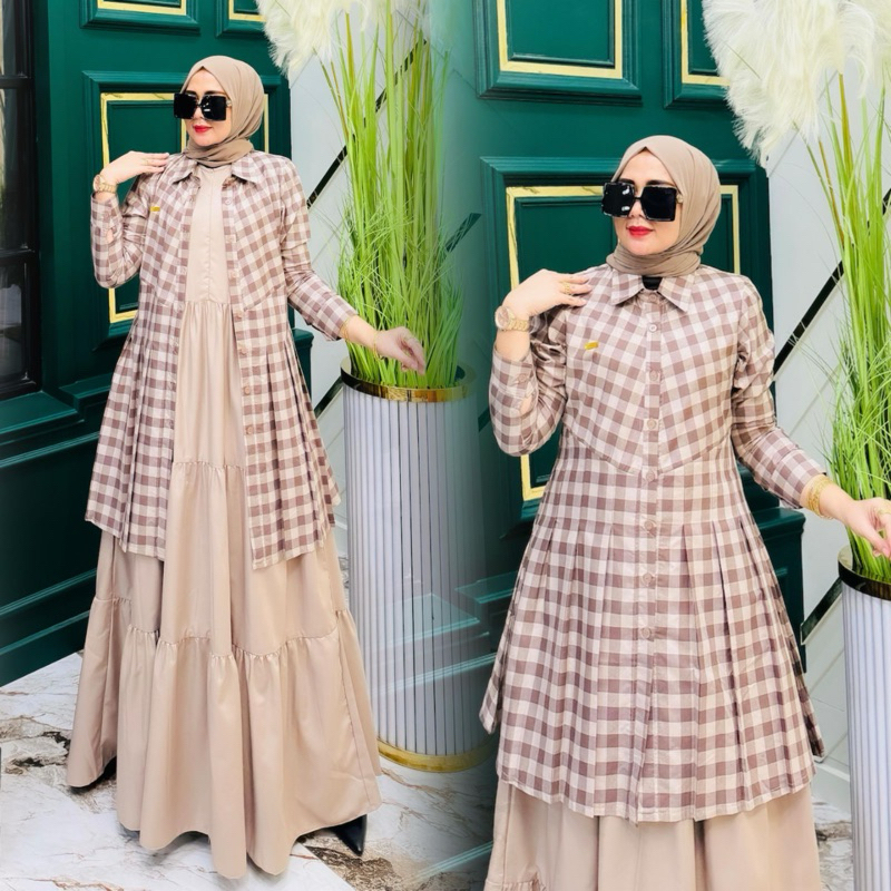Nadhira Dress. 2 in 1 rompi