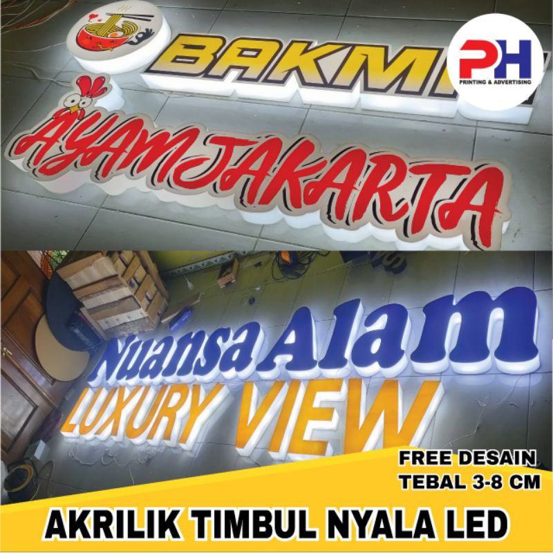 

HURUF TIMBUL AKRILIK LED LAMPU NYALA MURAH