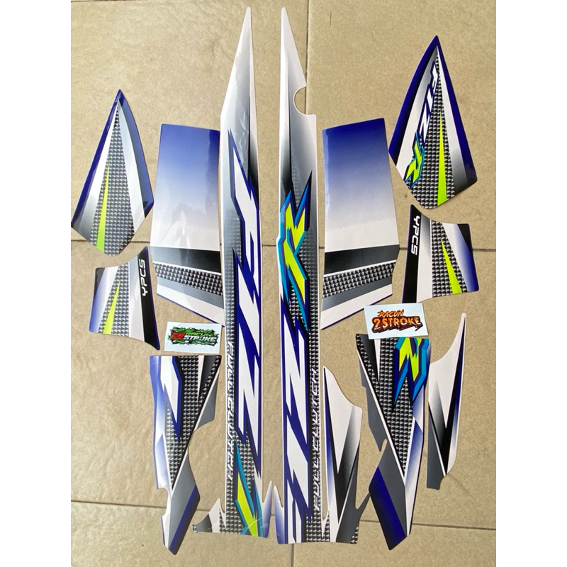 Striping Yamaha Fizr Fizr 2004 biru bariasi decal