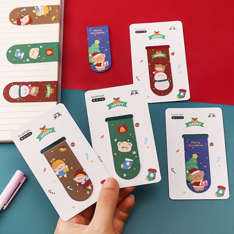 

DY PACK KLIP KERTAS MAGNET CHRISTMAS EDITION/PEMBATAS BUKU BOOKMARK NATAL