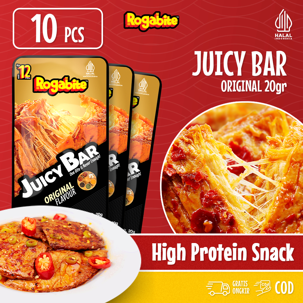 

Rogabite - [Halal] Juicy Bar & Twist Bar [10pcs] Snack Camilan Makanan High Protein