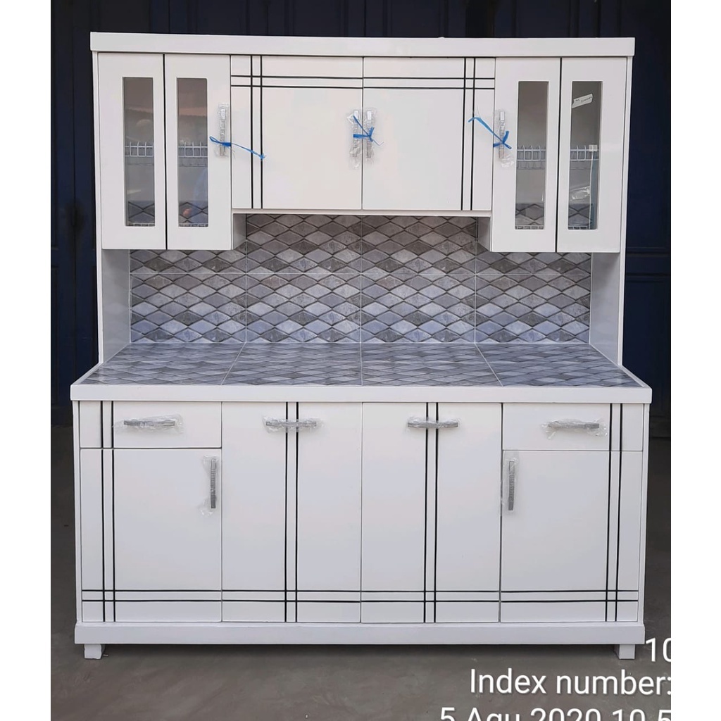 LEMARI PIRING KAYU 15MM / RAK DAPUR / KITCHEN SET / RAK PIRING KAYU / LEMARI SAYUR 4 PINTU