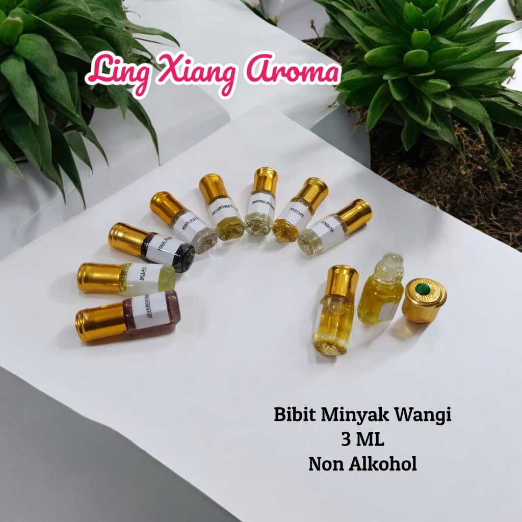 LING XIANG AROMA Bibit Minyak Wangi Original Jafaron Misik Kasturi Melati Seribu Bunga 3ml